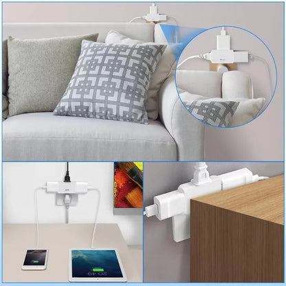 PowerHub™ – Multiprise universelle compacte et stylée (Lot de 3)