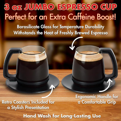 BrewEra™ Tasse à Café en Verre Rétro