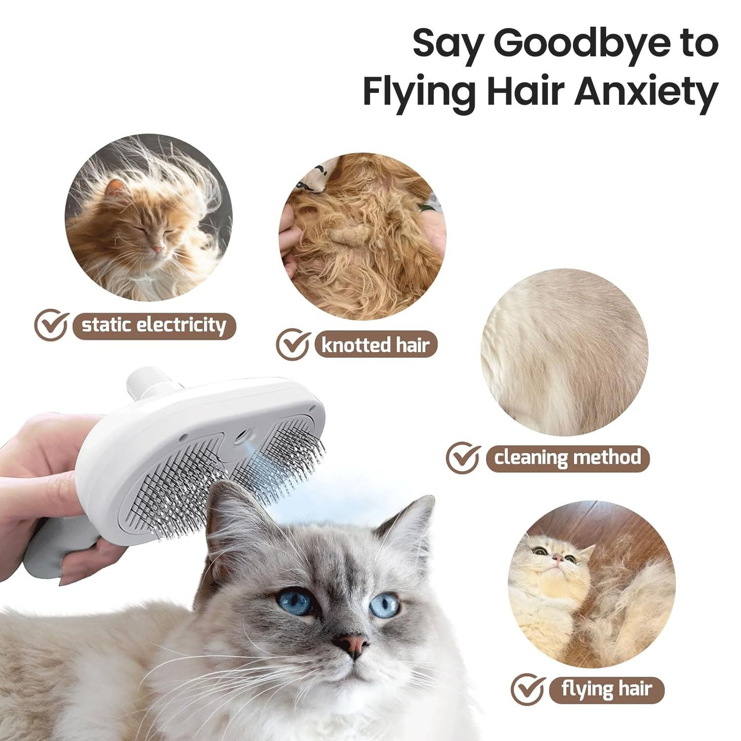 Pawlish™ – Brosse de toilettage pour animaux domestiques, pour un pelage sain et heureux