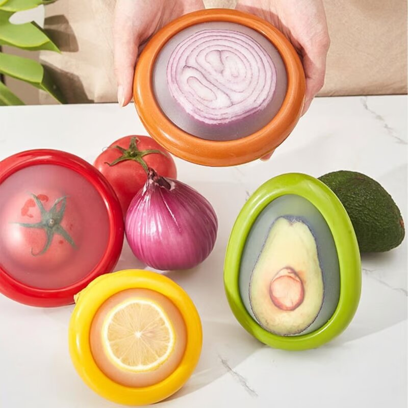 FreshSeal™ | Reusable Fruit & Vegetable Covers (Set of 4)