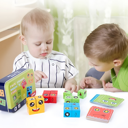 EmotiPlay™ – Jouet Éducatif en Bois pour les Émotions et la Motricité