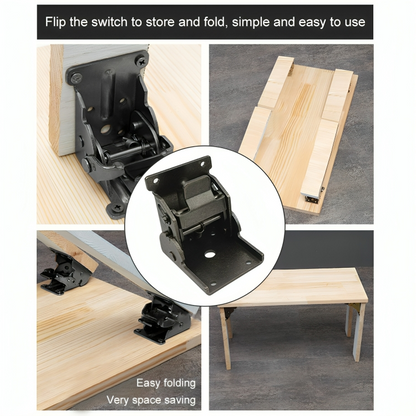 SteelLock™ – Charnières Pliables à Verrouillage Automatique à 90° pour Meubles (Lot de 2)