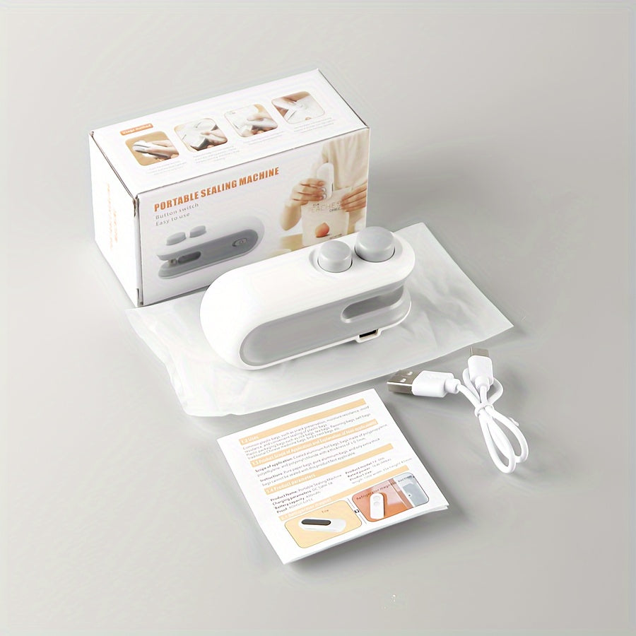 Scelleur de Sac 2-en-1 – Portable et Rechargeable